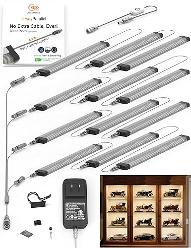 EBD LED Under Shelf Lighting, 4-Way Parallel Light Bar, 12-Panel