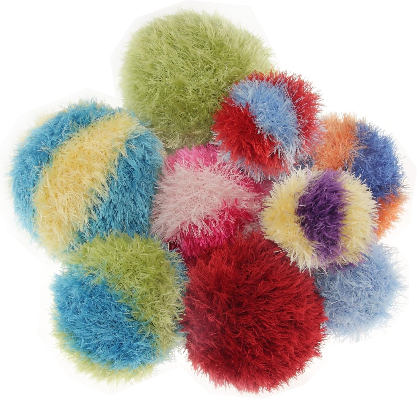 OoMaLoo Hand Knit Squeaky Ball Dog Toy Large 5" (Ball-L)