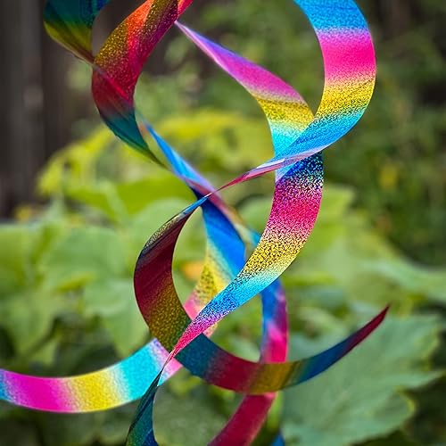 Miniatura 35 de In the Breeze Mylar Spinner Silver Sparkle Sparkle Sprite — 32 pulgadas de largo Sprite plateado brillante