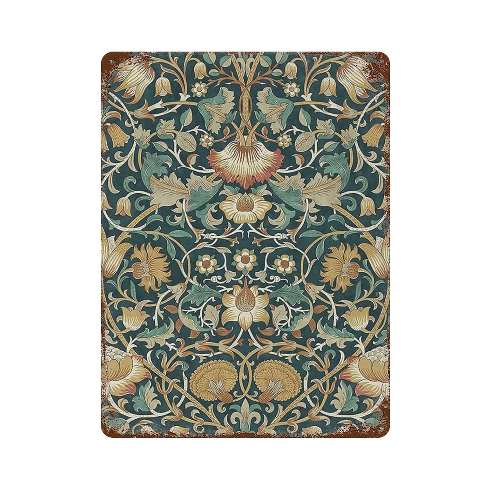 Amazon.co.jp: ブリキ看板 William Morris ウィリアム・モリス 花柄 壁 
