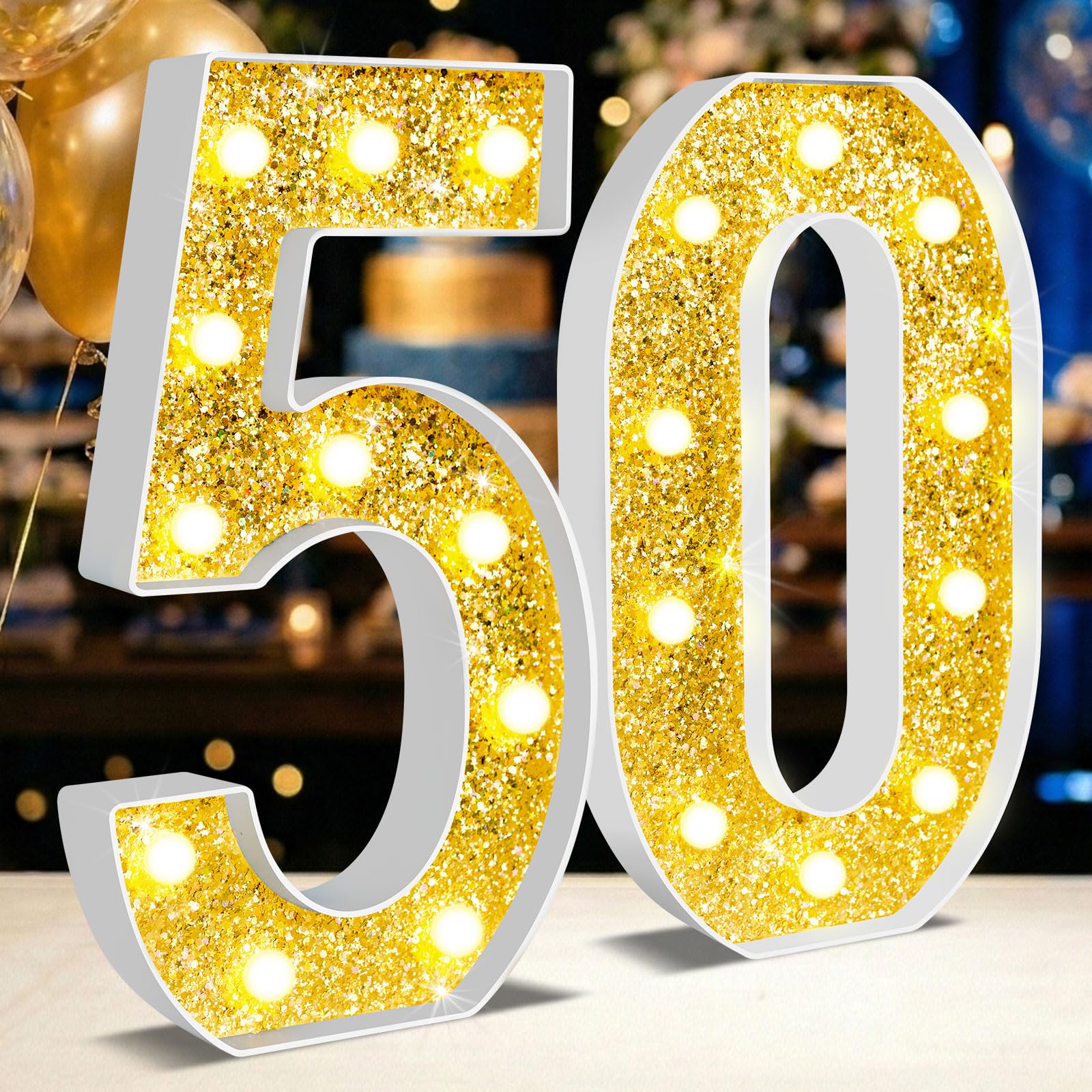 Chiffres lumineux pour chapiteau 50 ans afin de réussir sa déco