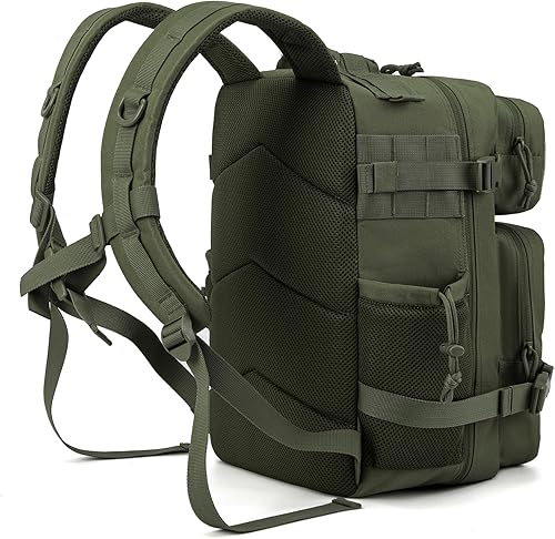 Miniatura 61 de QT&QY Mochilas tácticas militares para hombres, mochila Molle de 35 L, 45 L, bolsa grande de 3 días, mochila de senderismo con soporte para botella