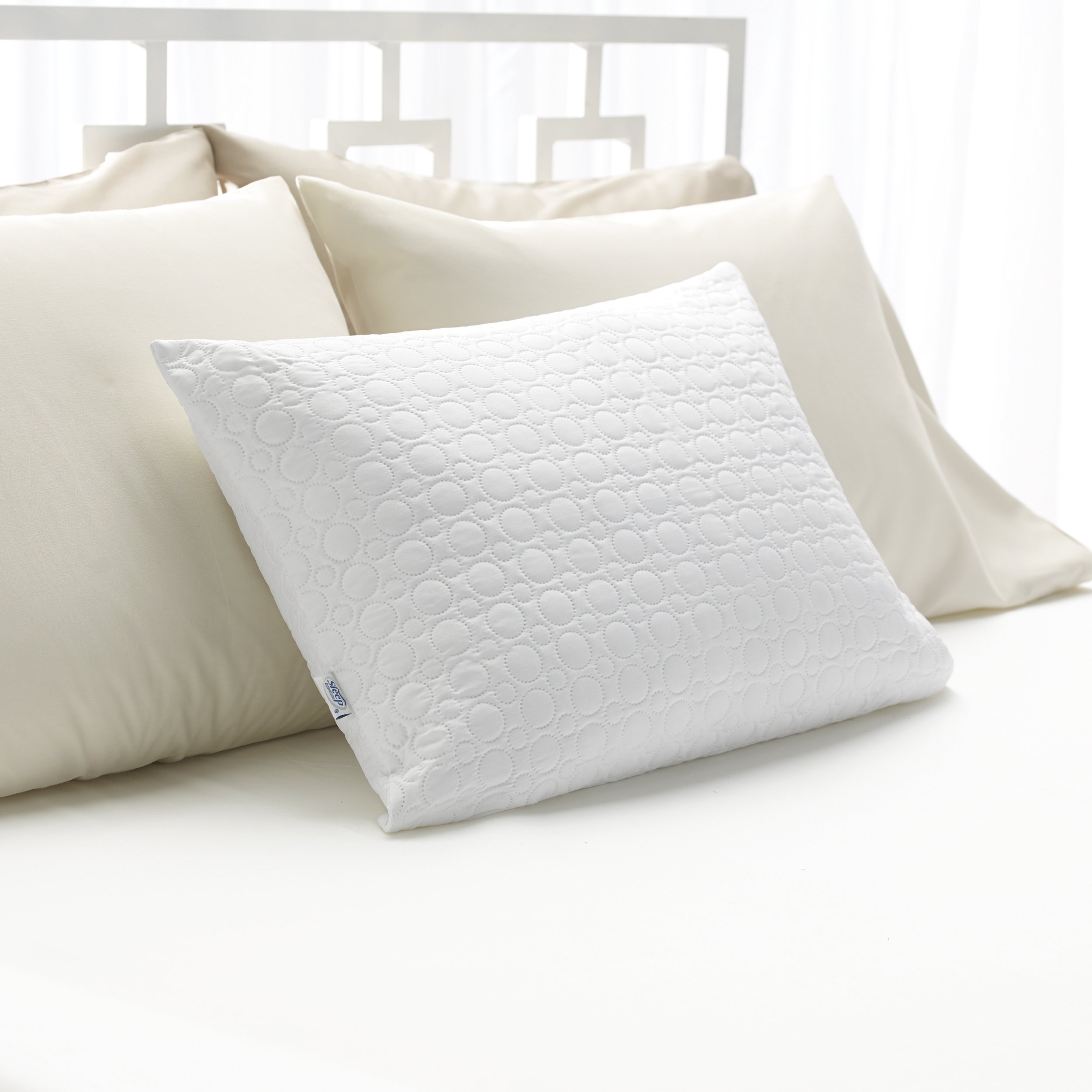 Sleep Innovations Quilted Memory Foam Micro-Cushion Pillow Soft Microfiber Cover, Standard