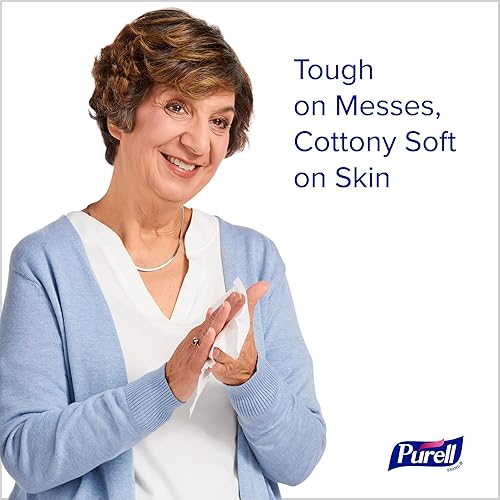 Miniatura 2 de Toallitas desinfectantes suaves para manos Purell Cottony con aroma limpio, 24 toallitas envueltas individualmente (paquete de 4 cajas) - 9029-04-CMR