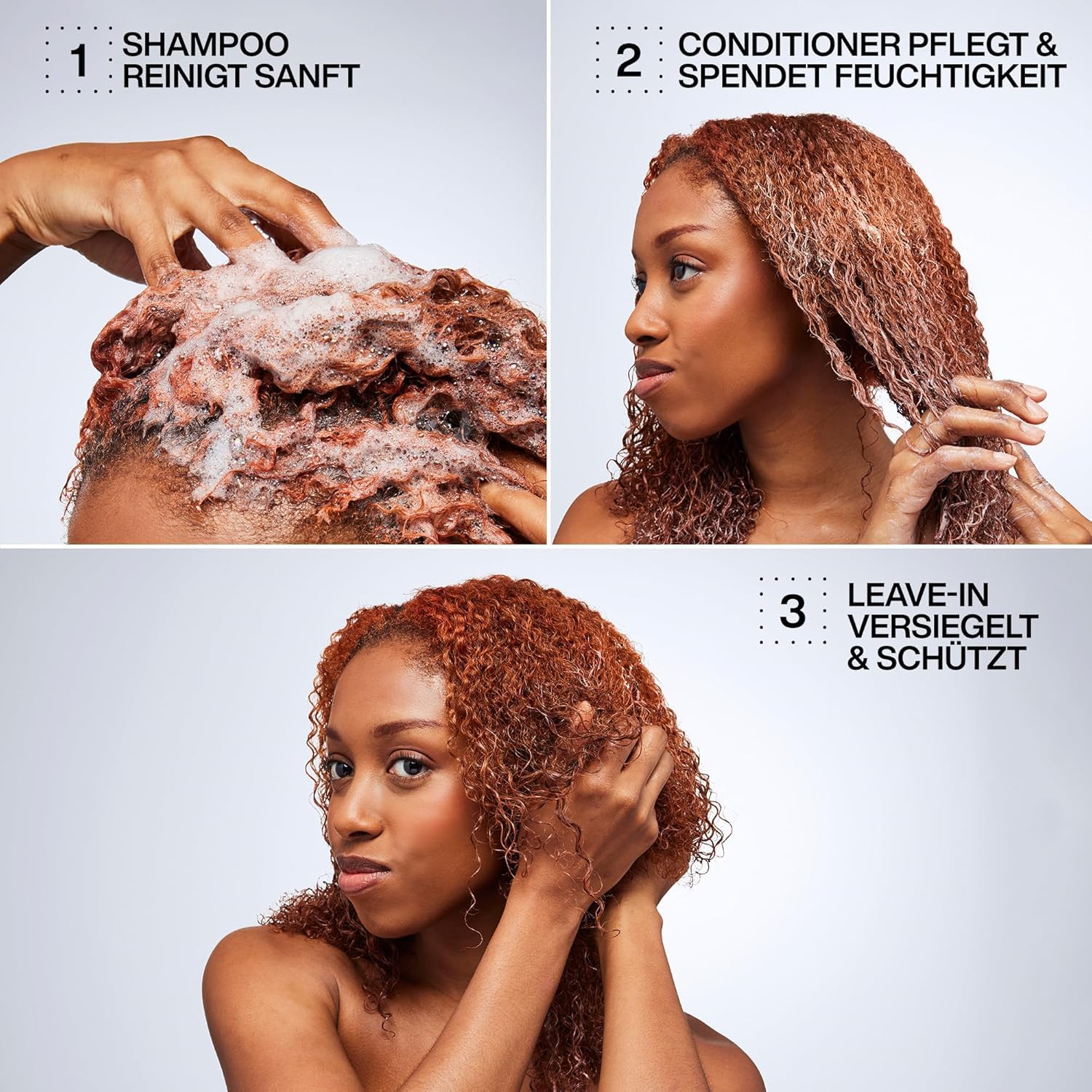Redken Pflegeset mit Shampoo, Conditioner und Treatment zur Regeneration der Struktur von behandelten, geschädigten Locken, Mit Zitronensäure und Glycin, Silikonfrei, Vegan, Acidic Bonding Curls