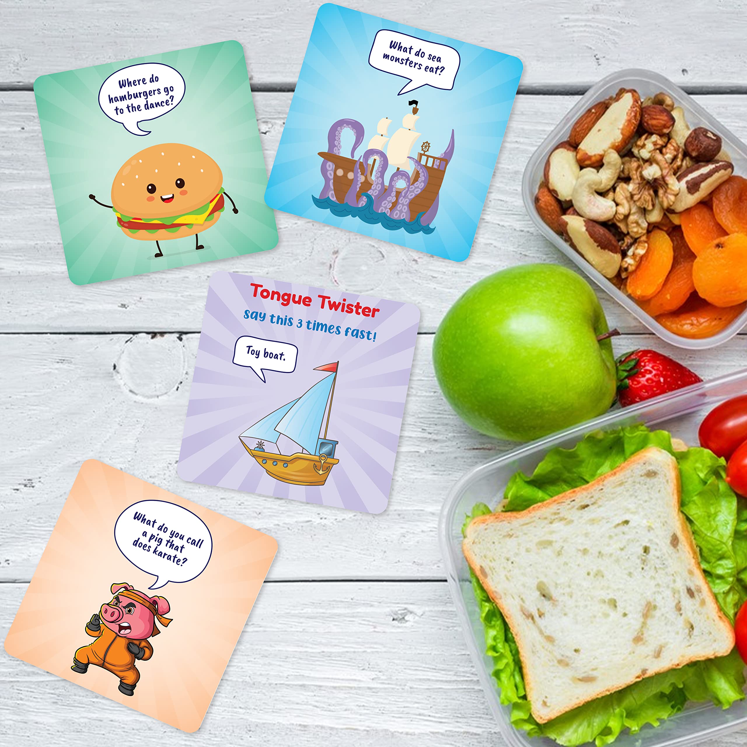 26 Lunchbox-Witze Für Kinder – Lustige Notizkarten 12,7 X 9,5 Cm Für Die Brotdose