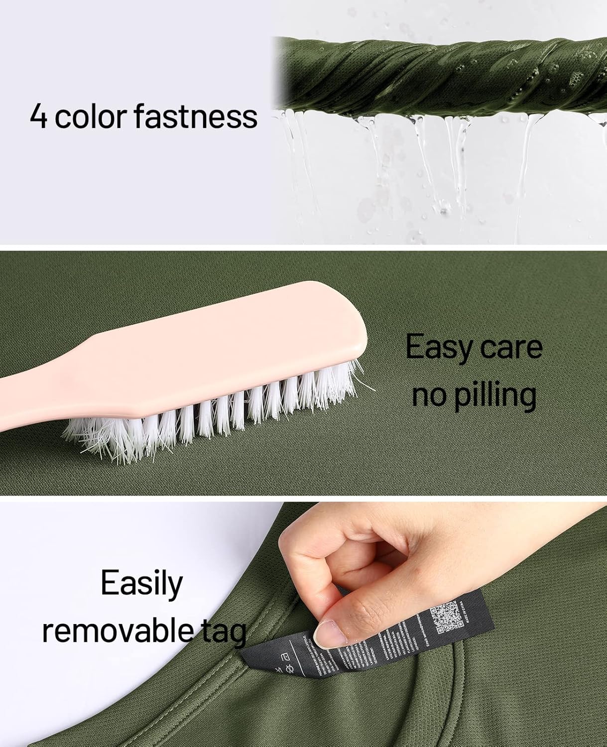 MIER Men's Quick Dry Workout Shirts Moisture Wicking Running Athletic Performance T-Shirts Recycled Polyester Top Tee - Image 4