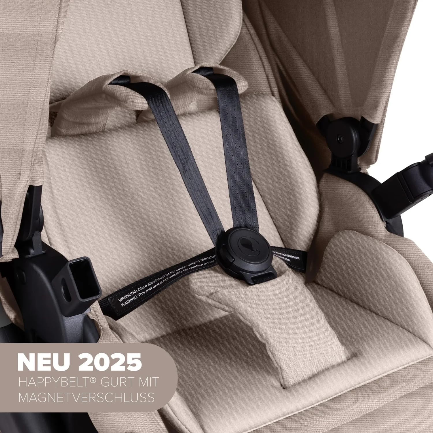 ABC Design Salsa 5 Run Jogger Sportwagen mit Sportzulassung Luftreifen Handbremse Federung wendbare Sitzeinheit Liegeposition bis 22 kg Camel
