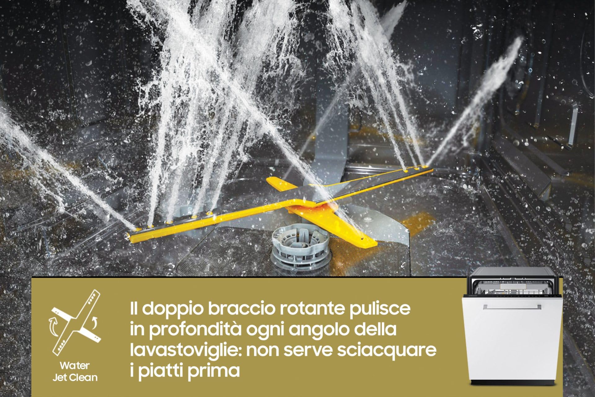 LAVASTOVIGLIE SAMSUNG DW60CG880B00 INCASSO 14 COPERTI 60 CM 9 PROGRAMMI AVVIO RITARDATO 5 OPZIONI CLASSE A (Ricondizionato)