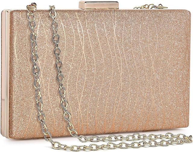 BAIGIO Glitter Clutch Evening Bags for Women Formal Bridal Wedding Clutches Purse Prom Cocktail Party Handbags