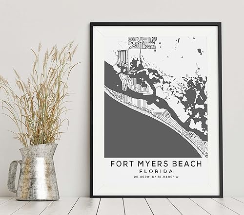 Miniatura 6 de Mapa de Fort Myers Beach, Florida, Luz 2 (18x24)