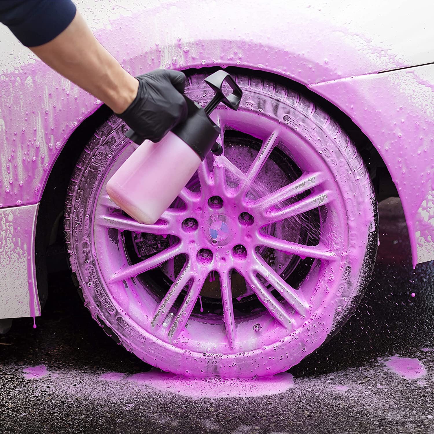 GxDetail Pink Foam 5 Litros – Espuma de Lavado Rosa para Coche – Limpieza Profunda y Brillo Espectacular – Espuma Densa y pH Neutro – Seguro para Pintura - Efecto Nieve.