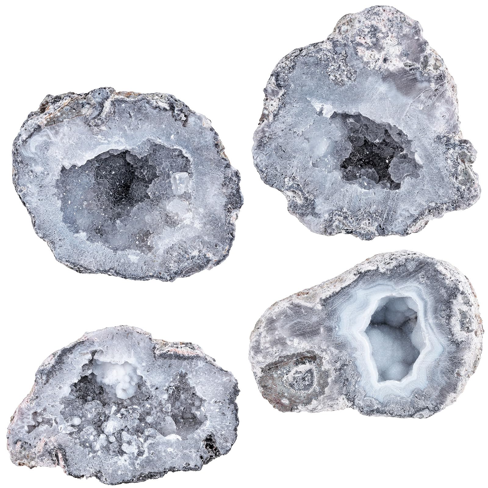 Nupuyai Natural Agate Geode Crystal Cluster Stone - Image 3