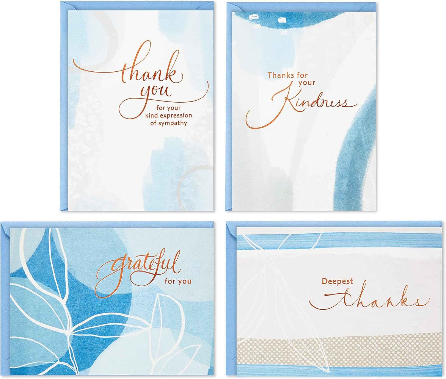 Hallmark Funeral Thank You Cards, Abstract Watercolor (24