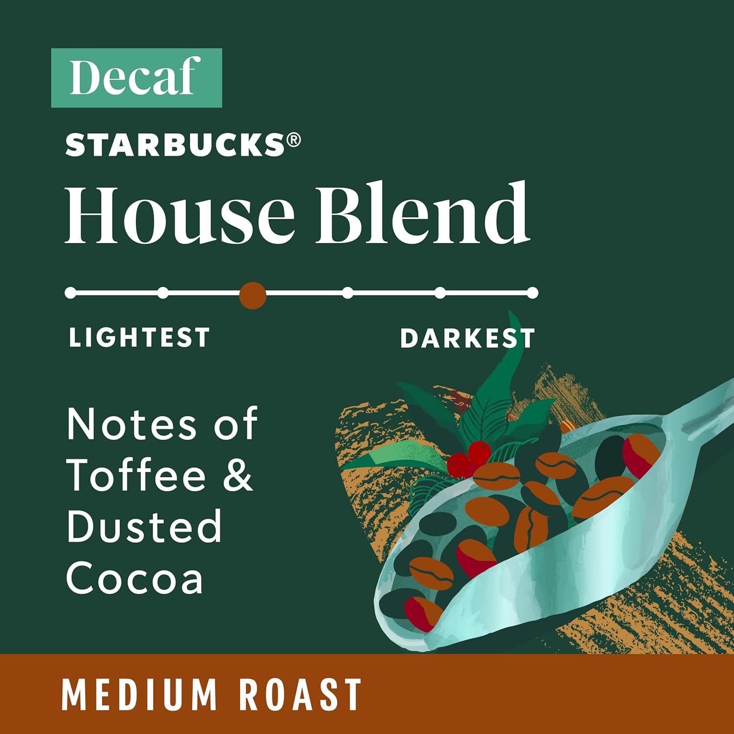Starbucks K-Cup Coffee Pods, Medium Roast Hot or Iced Coffee, Decaf House Blend, 40 Keurig Pods thumbnail