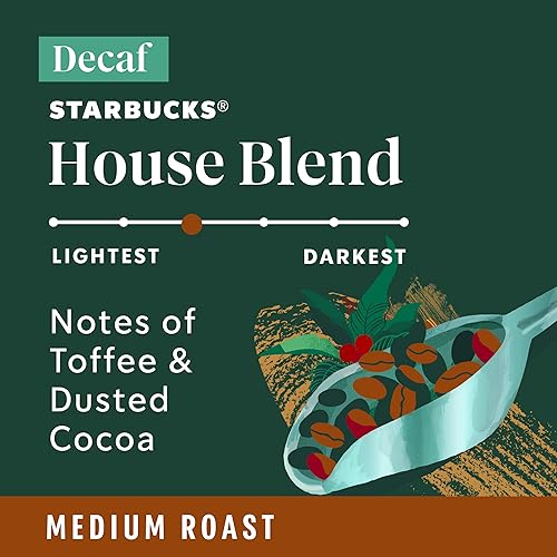 Miniatura 4 de Starbucks Café molido café tostado medio mezcla de casa descafeinada 100 arábica 6 bolsas 12 onzas cada una