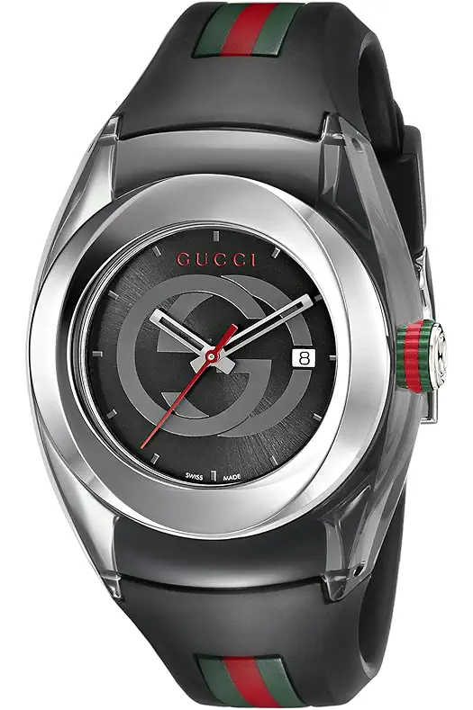 Gucci SYNC L Stainless Steel Watch with Black...