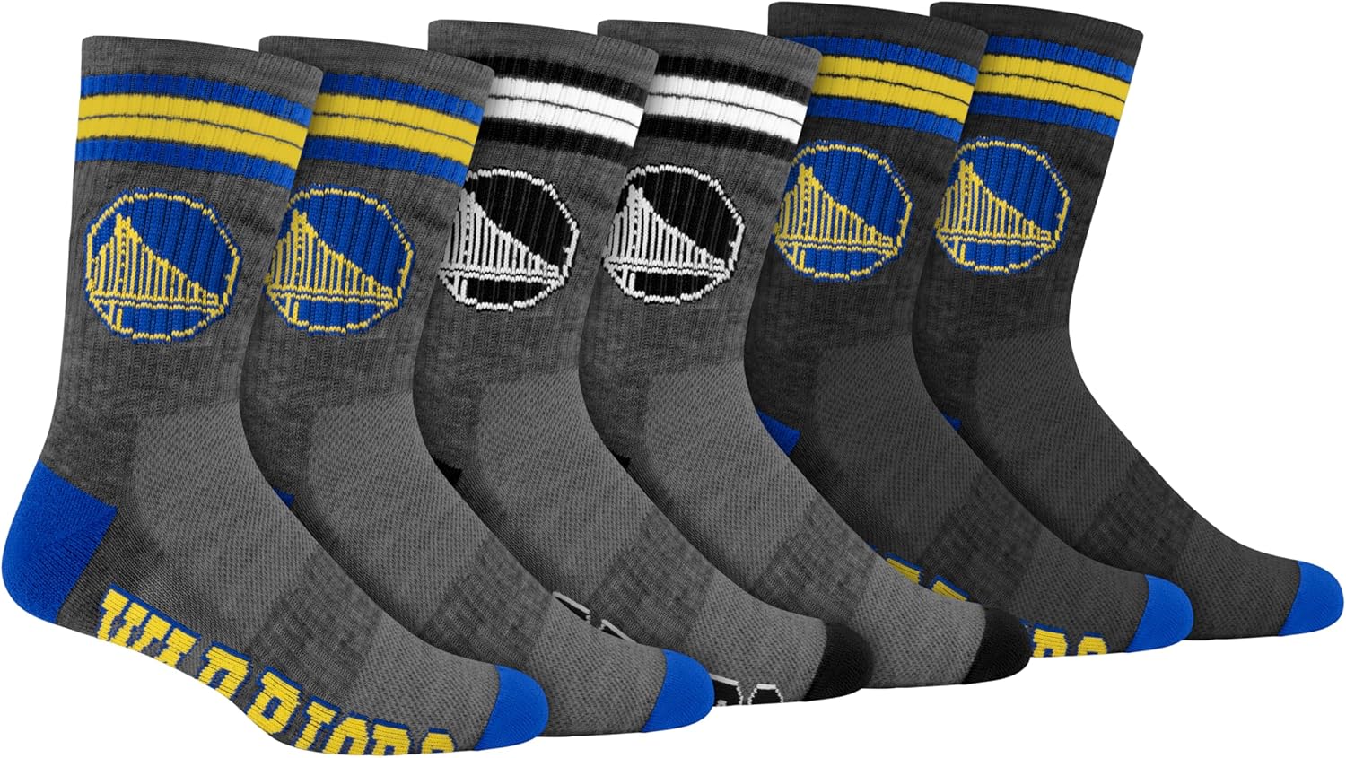 Ultra Game Boys NBA Official Athletic Cushioned Team Crew Socks - 3 Pack