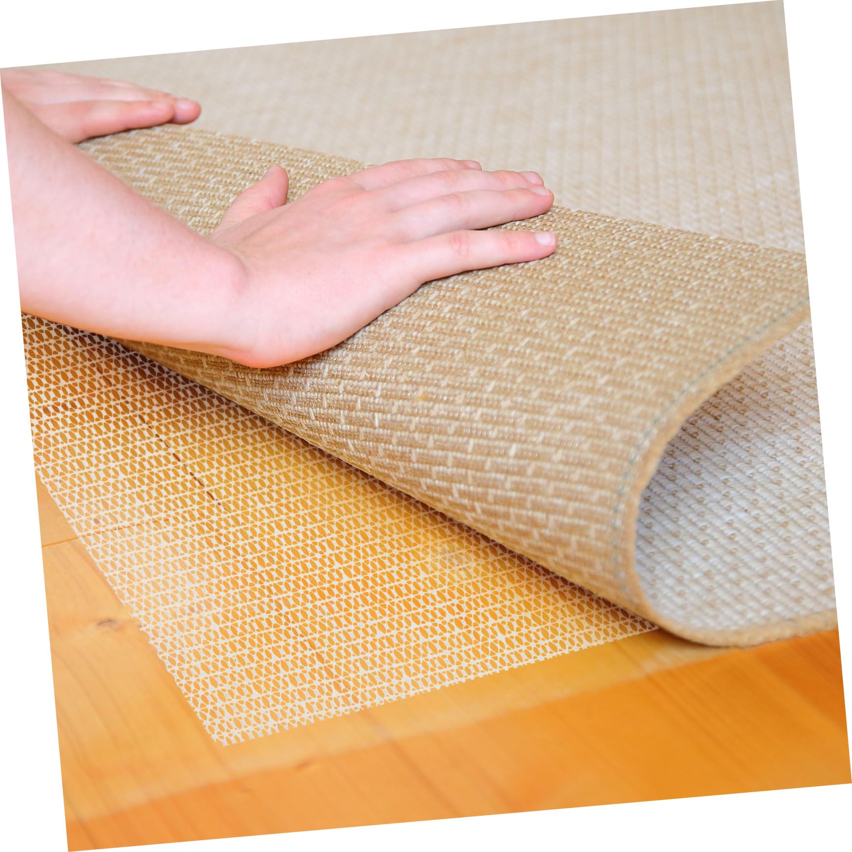 Teppichrutschschutz 200x300cm aus PVC, Weiß, rutschfest