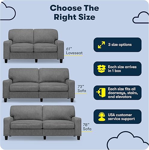 Miniatura 129 de Serta Palisades Sofás Tapizados para Sala, Sofá de Diseño Moderno, Tela, gris (Glacial Gray) gris (Glacial Gray),Beige,Marrón,Alforfón Beige,Marrón