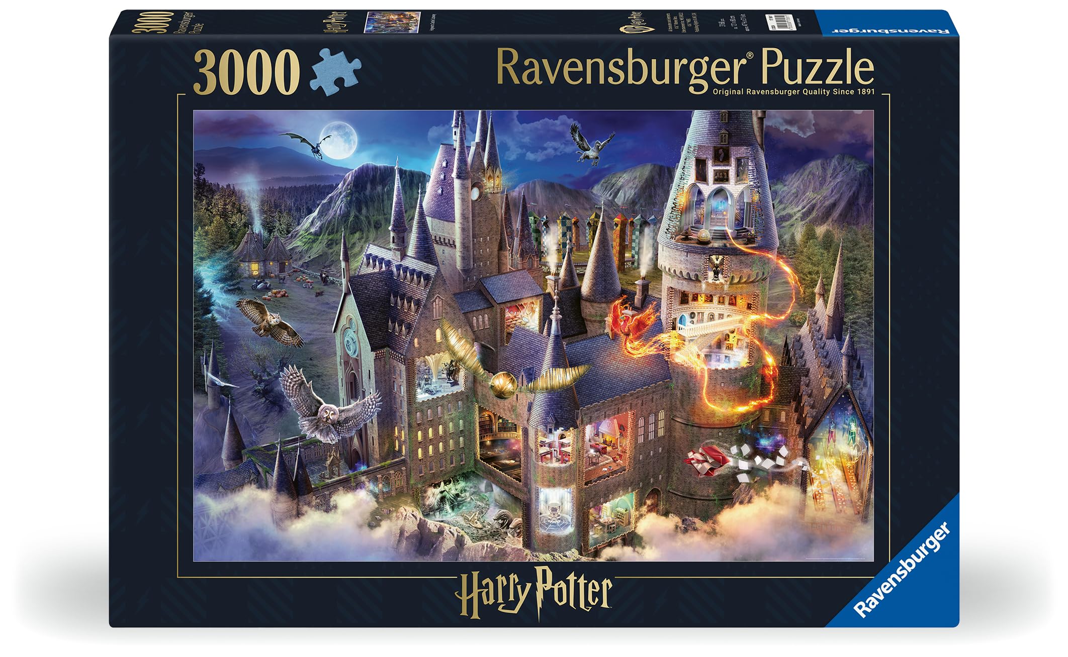 Ravensburger Harry Potter Hogwarts Castle 3000 Piece Jigsaw Puzzles for Adults and Kids Age 12 Years Up, Multicolor - Image 2