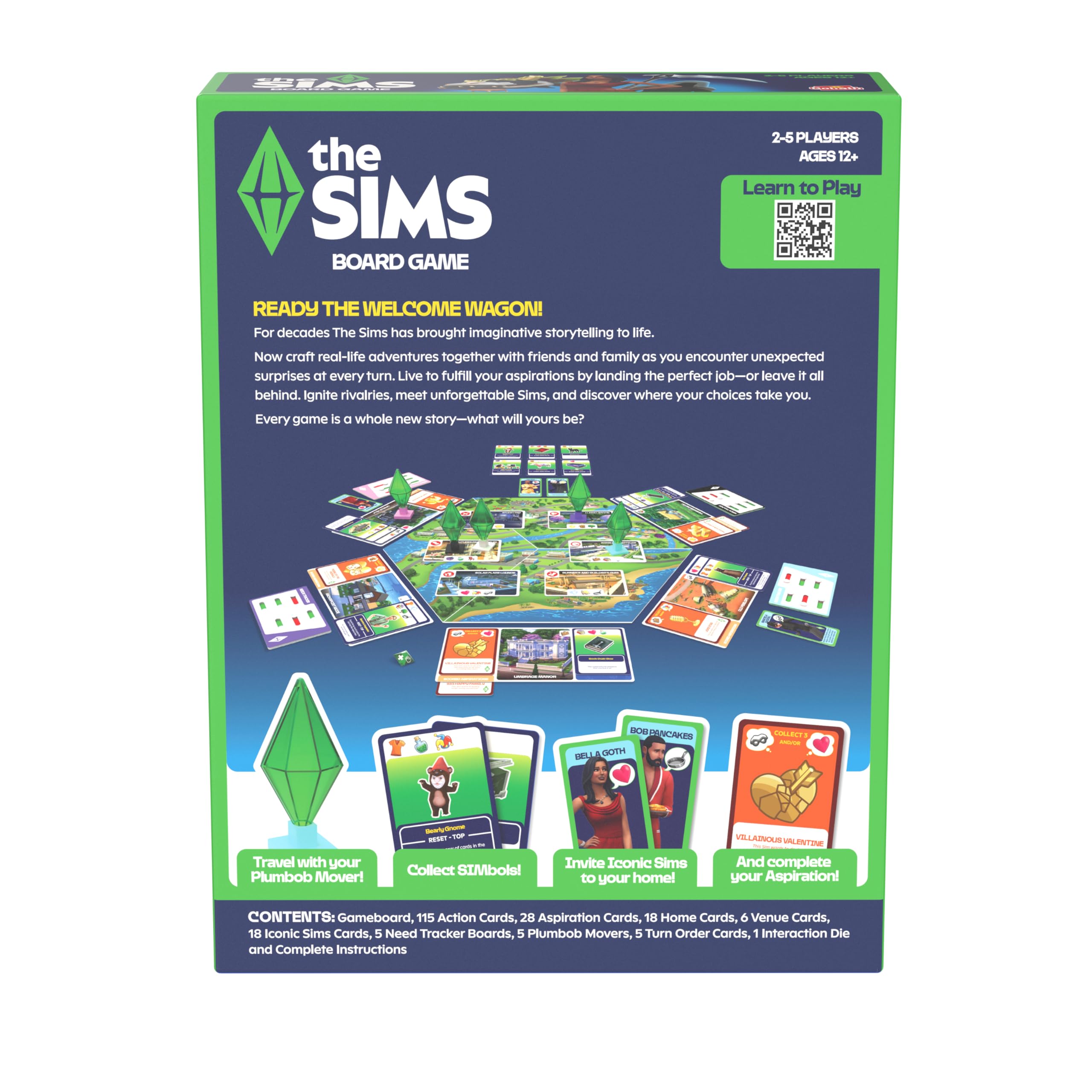 Goliath Games Prezentuje: The Sims - Gra Planszowa | Zarządzaj Twoimi Potrzebami i Realizuj Swoje Aspiracje! | Na podstawie popularnej serii gier | Gry planszowe dla dorosłych | Dla 2-5 graczy w wieku