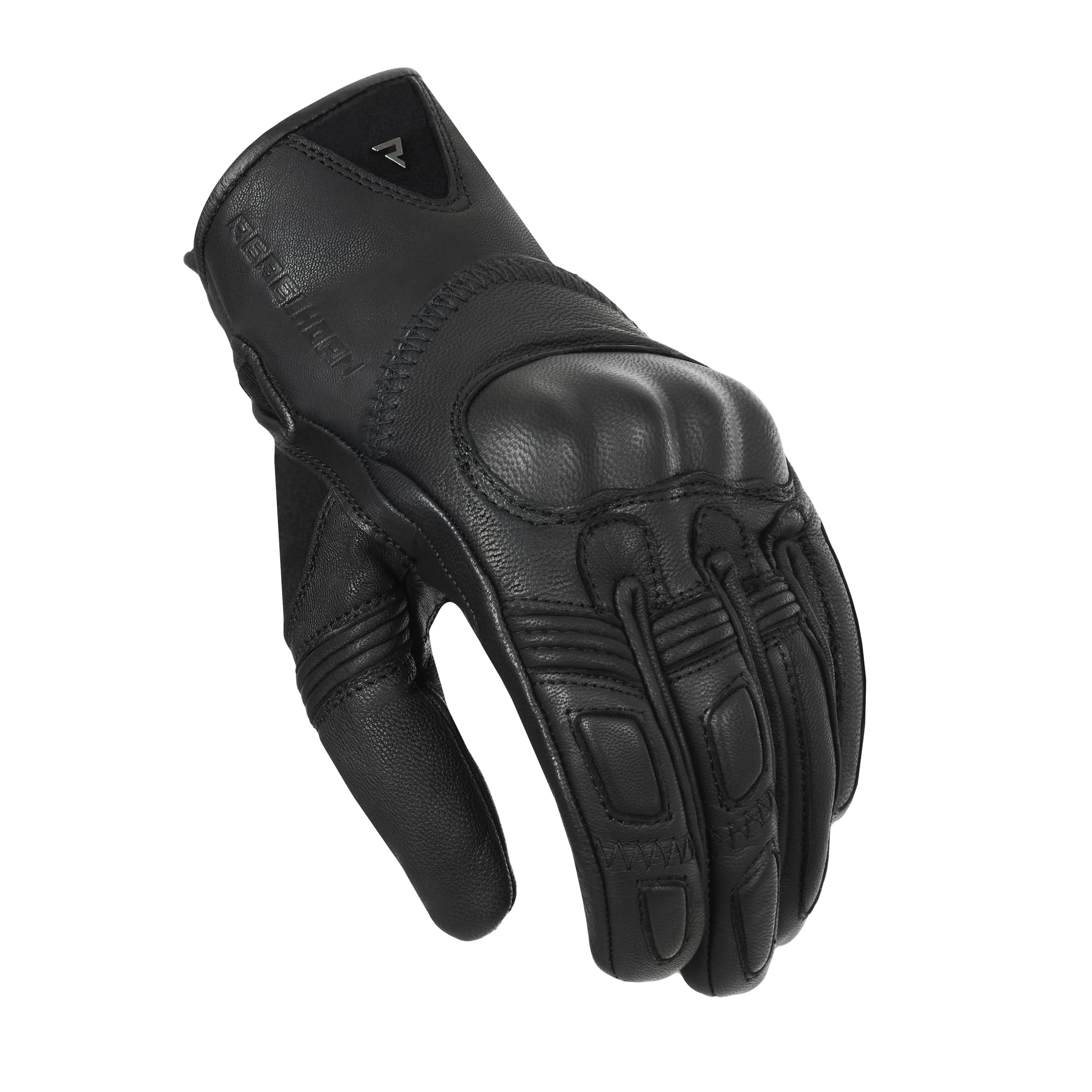 REBELHORN Thug II Lady Motorradhandschuhe Damen | Ziegenleder | SAS-TEC Paneele zur Absorption von Schlag | Atmungsaktives Futter | Unterstützung für Touchscreens