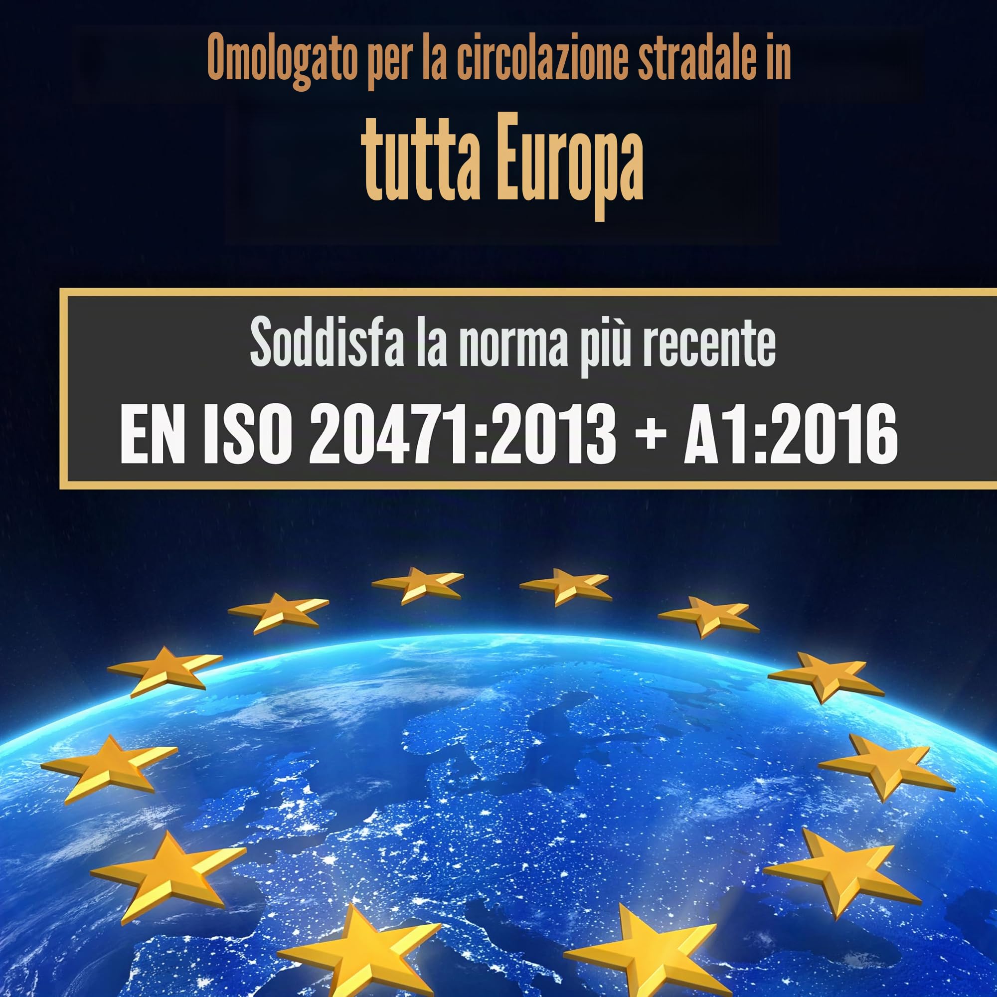 HELDENWERK Giubbotti di sicurezza per auto, set da 4 pezzi, validi in tutta Europa, secondo la norma attuale 2026 EN ISO 20471, gilet di sicurezza riflettente, per adulti