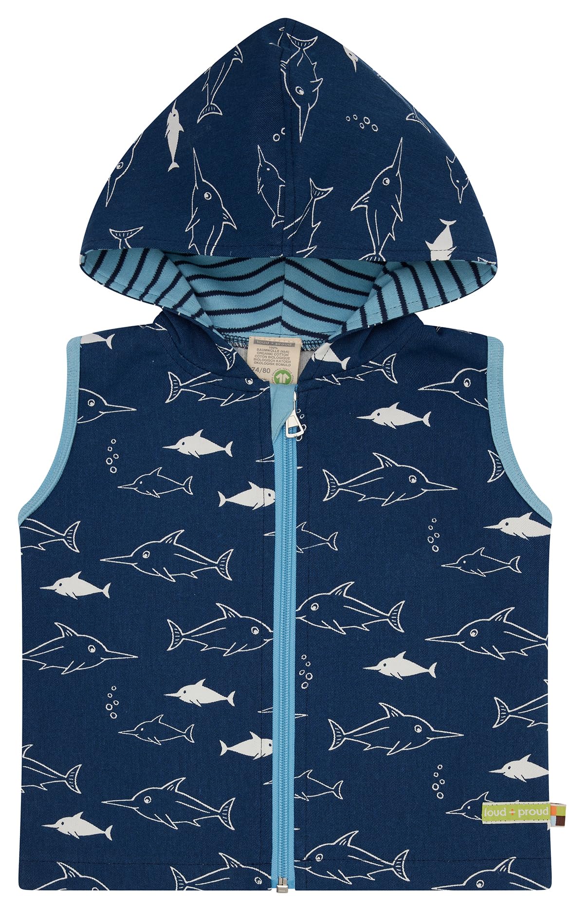 loud + proud Unisex Kinder Outdoor mit Tiermotiv, aus Bio Baumwolle, Gots Zertifiziert Weste