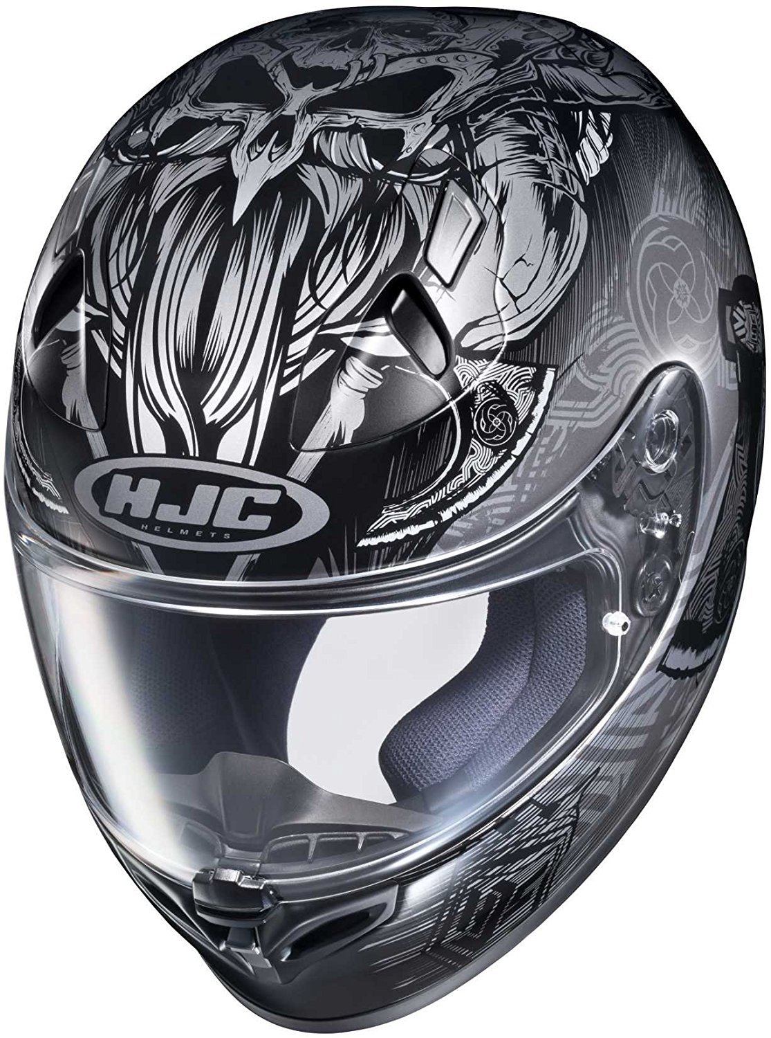 animal helmet motorcycle White & Pink HNJ with Cat Ears & Clear Visor HJC HELMETS Transparent Helmet Series-Light Grey Helps Be Seen Pattern:Late Bloomer