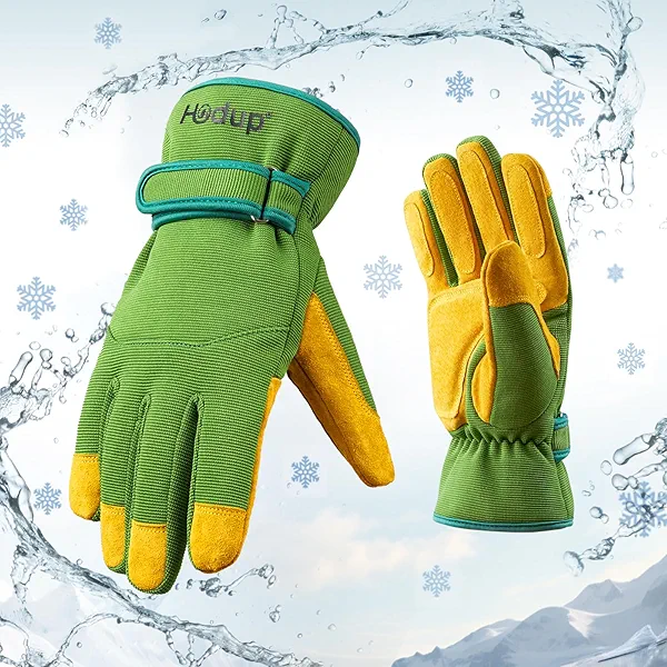 Women's Hybrid Work/Gardening Gloves, Water-Resistant Thermal-Lined Winter Work with 3M Thinsulate - High Grip, Flexible Warm Heavy Duty Cold Weather,XL