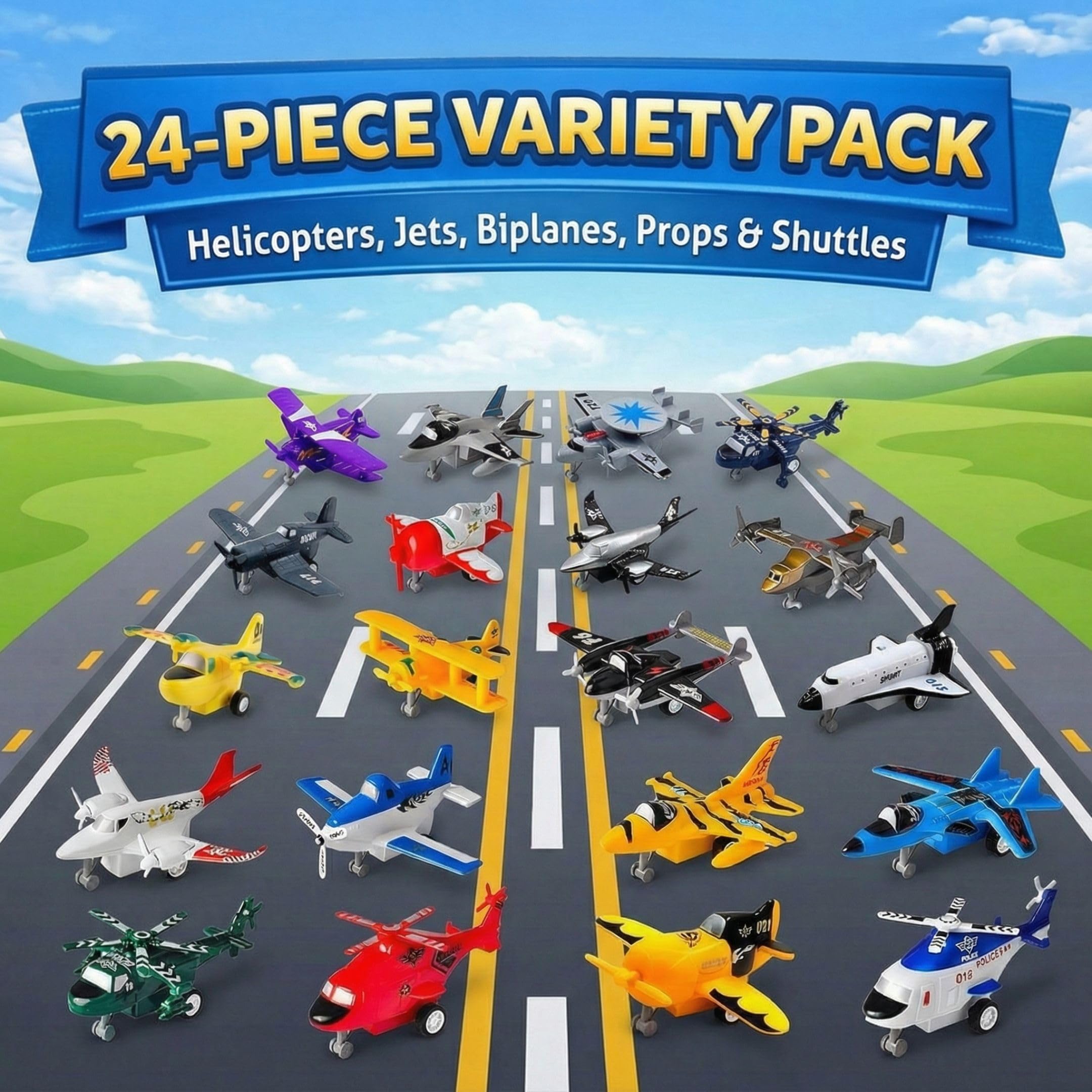 Amazon.com: Liberty Imports Pull Back Airplanes Toys Vehicle