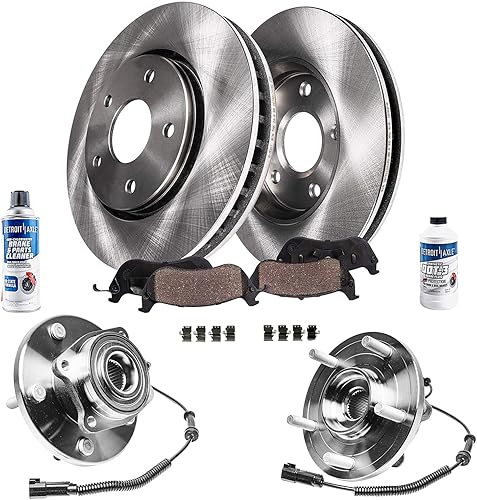 Miniatura 28 de Detroit Axle - Kit de freno trasero para Chevy GMC Suburban Silverado Sierra Yukon XL 1500 Tahoe Escalade 2007-2013 Rotores de freno de disco de