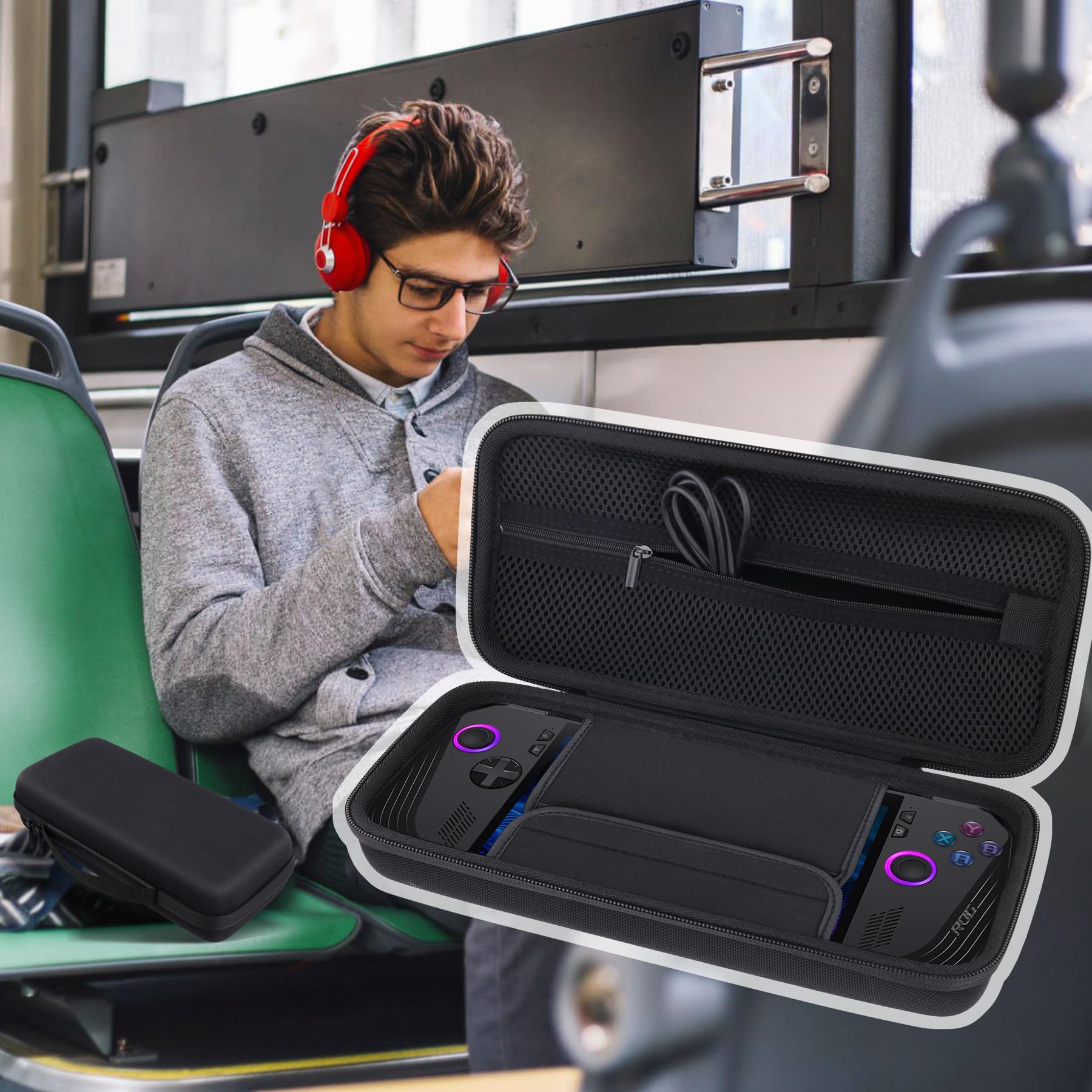 co2CREA Custodia da viaggio per ASUS ROG Ally/ASUS ROG Ally X 2024 Console portatile da gioco