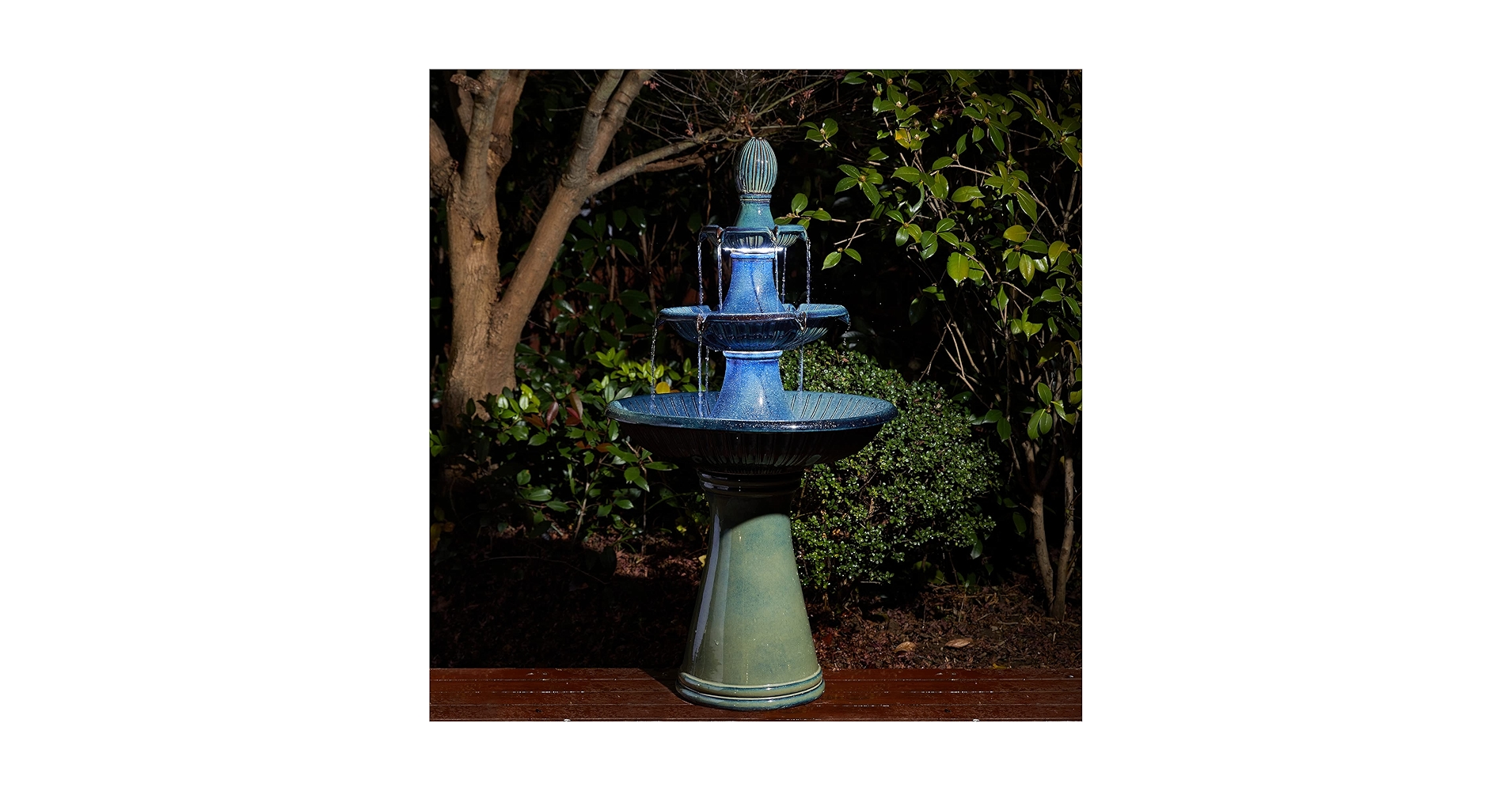 絵画 water fountain Amazon.com: Glitzhome Outdoor Fountain 3 Tier Waterfalls