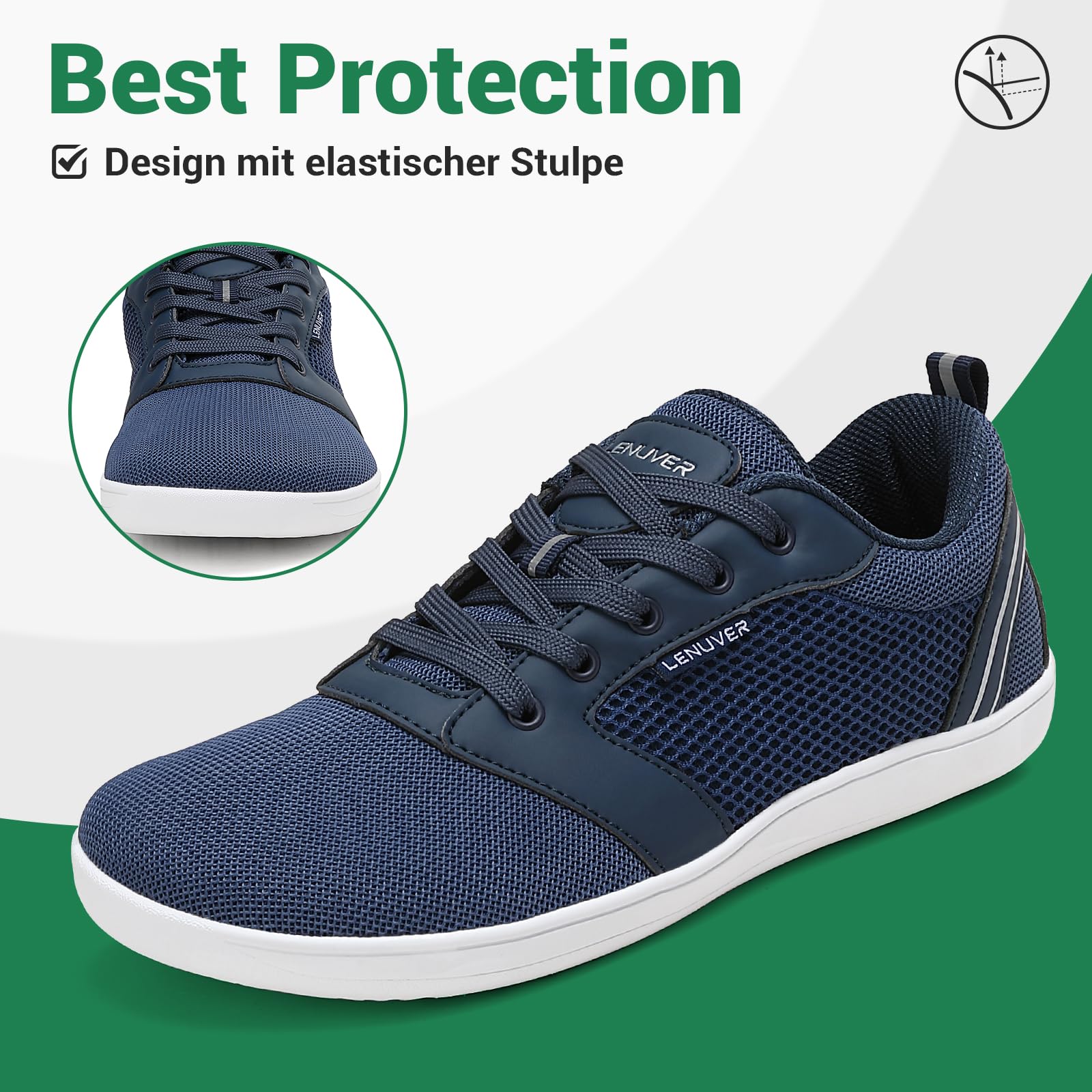 Barfußschuhe Damen Sommer Barfussschuhe Herren Traillaufschuhe Atmungsaktiv Straßenlaufschuhe Leichte Fitnessschuhe Schnell Trocknend Sneaker