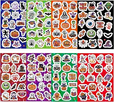 Halloween Stickers, 160Pcs Halloween Party Decorations Stickers