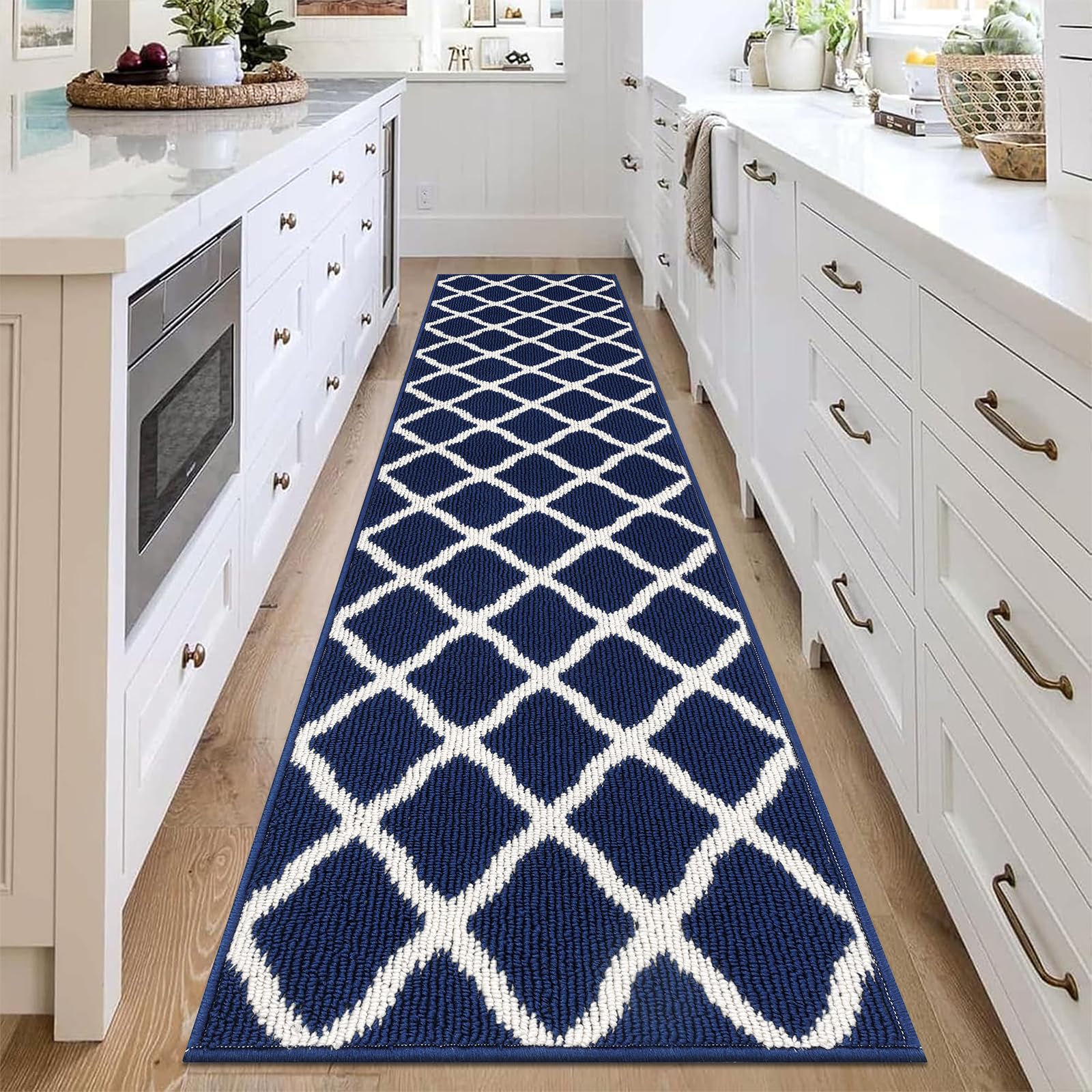 SHACOS Kitchen Runner Rugs 2x6 ft Washable Rug Runner Dirt Trapping Non Slip Rubber Backing Hallway Entryway Runners Laundry Room Floor Carpet Mats,