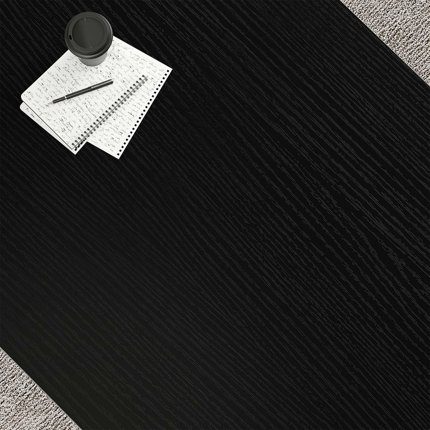 HSH Schreibtisch Computertisch PC Tisch Bürotisch Schwarz 140 cm | Schreibtisch Groß 140x60 Homeoffice Bürotisch Holz Computer Desk