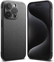 Ringke Coque pour iPhone 15 Pro [Onyx] Antichoc Protection Robuste Flexible Ultra Fine TPU Souple Durable Étui - Matte Black