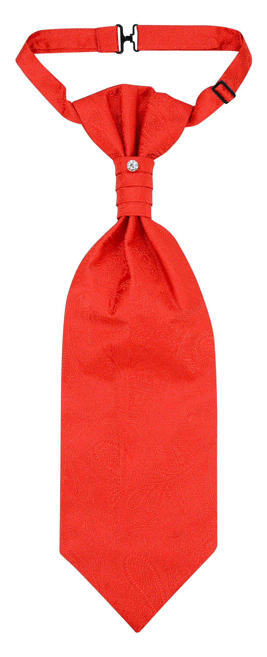 Vesuvio Napoli PreTied ASCOT Solid PAISLEY Color Cravat Men's Neck Tie 21 Colors