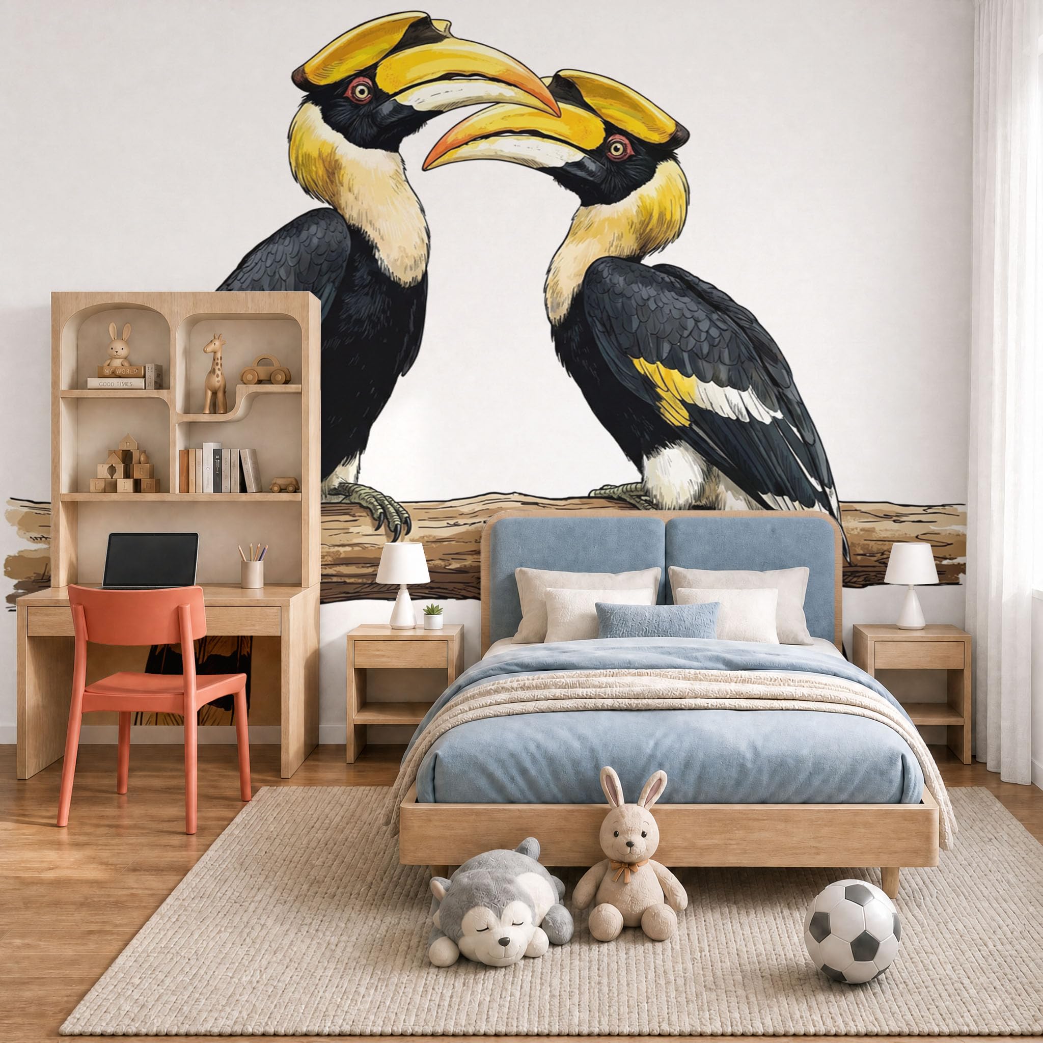Papier peint toucan tropical pour transformer votre salon en oasis de nature sauvage