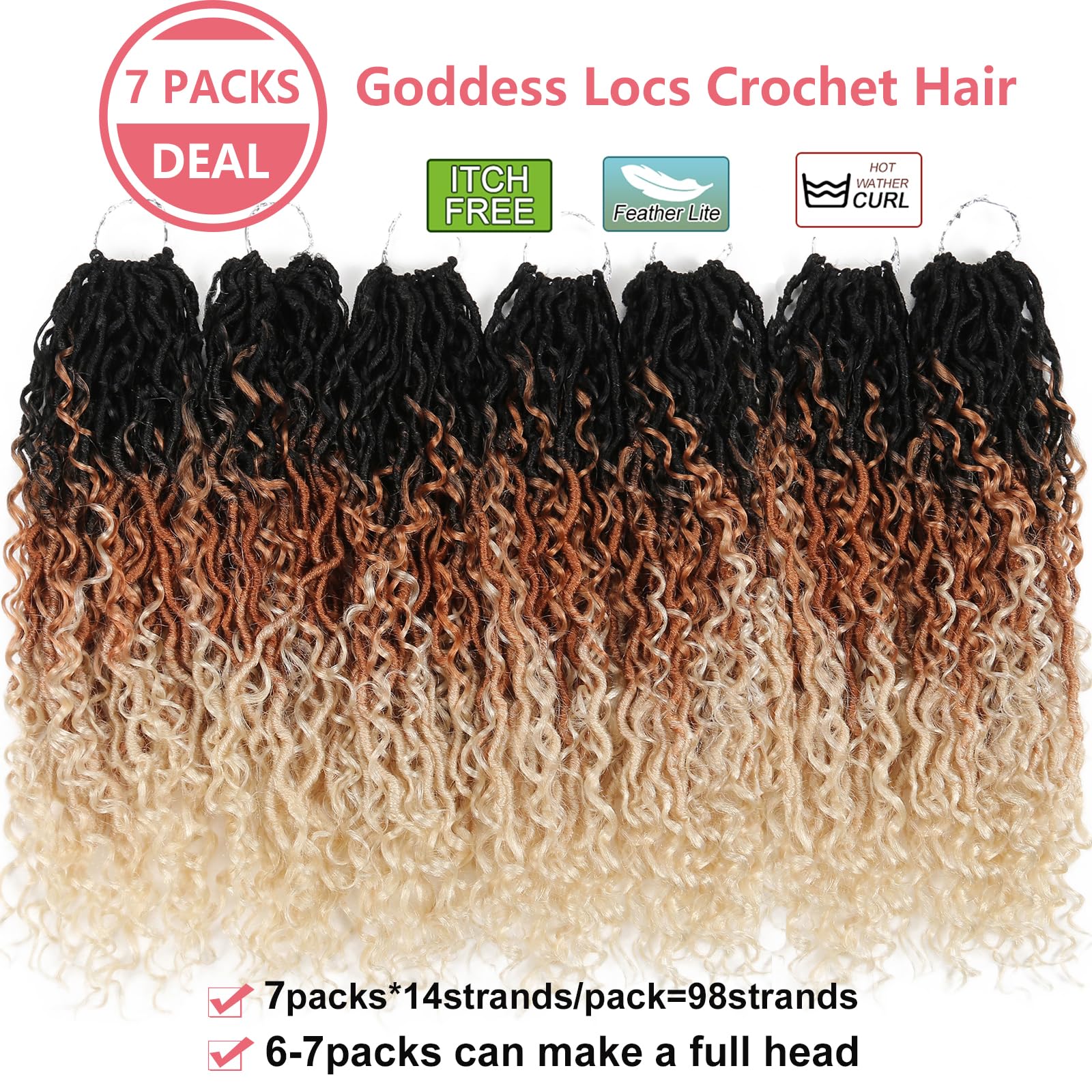 Ahrencan Goddess Faux Locs Crochet Hair