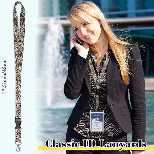 Miniatura 4 de Outus 8 cordones de identificación para llaves, correa para el cuello, llavero para mujeres y hombres (flor)