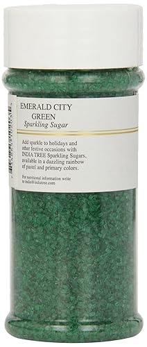 Miniatura 3 de India Tree, azúcar brillante verde, frasco grande  Azúcar brillante para hornear y decorar  Frasco de 7.5 Oz (Paquete de 1)