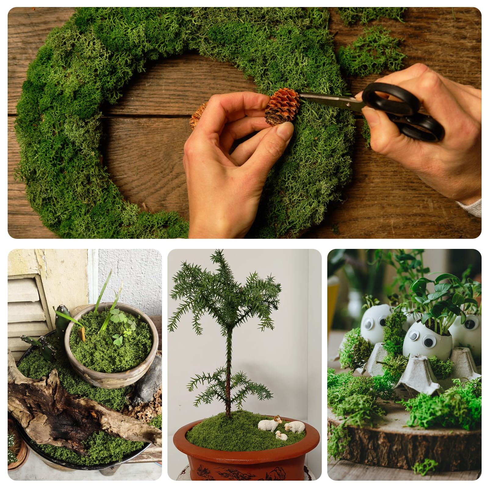 XIAQICA Muschio Finto 270g Muschio Finto per Decorazioni Muschio