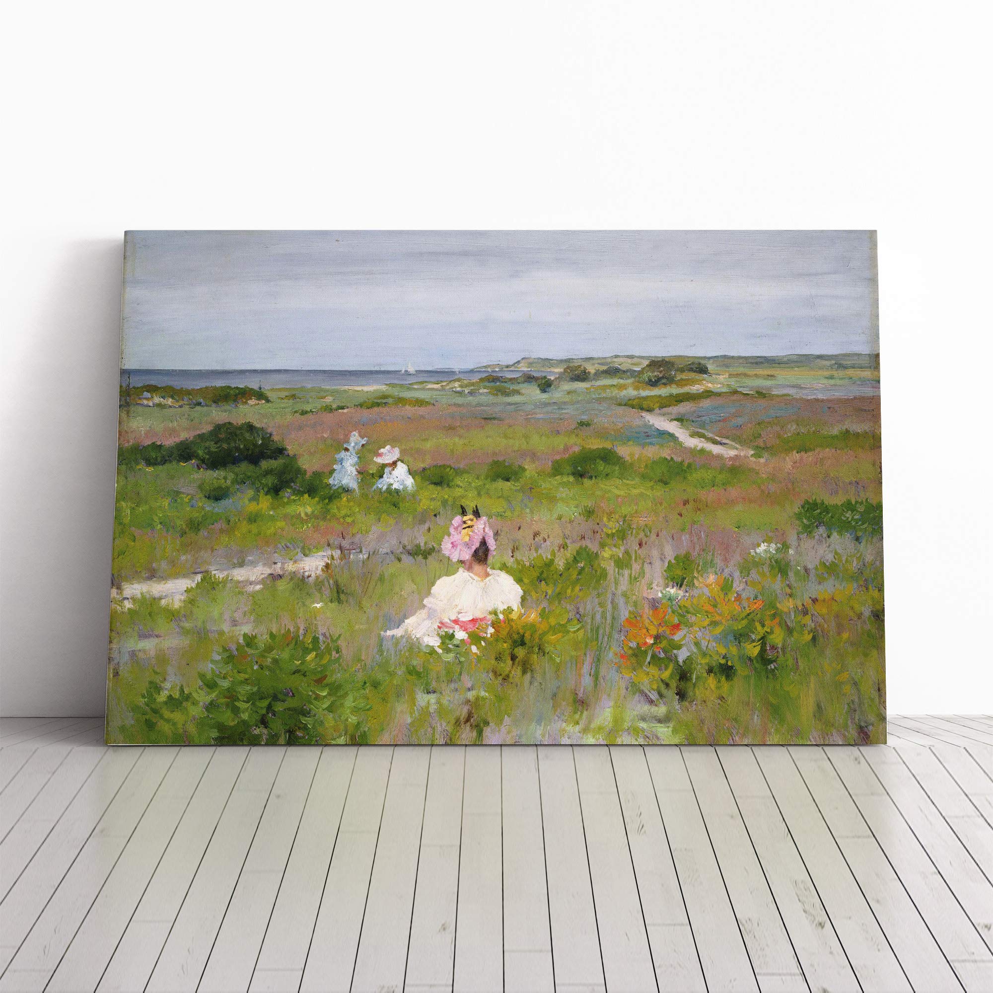 William Merritt Chase Long Island Shinnecock Canvas Print | Gallery Wrapped 30mm Frame Wall Art | 30x20 inches | Ready to Hang | Modern Picture | Living Room Bedroom Lounge Office