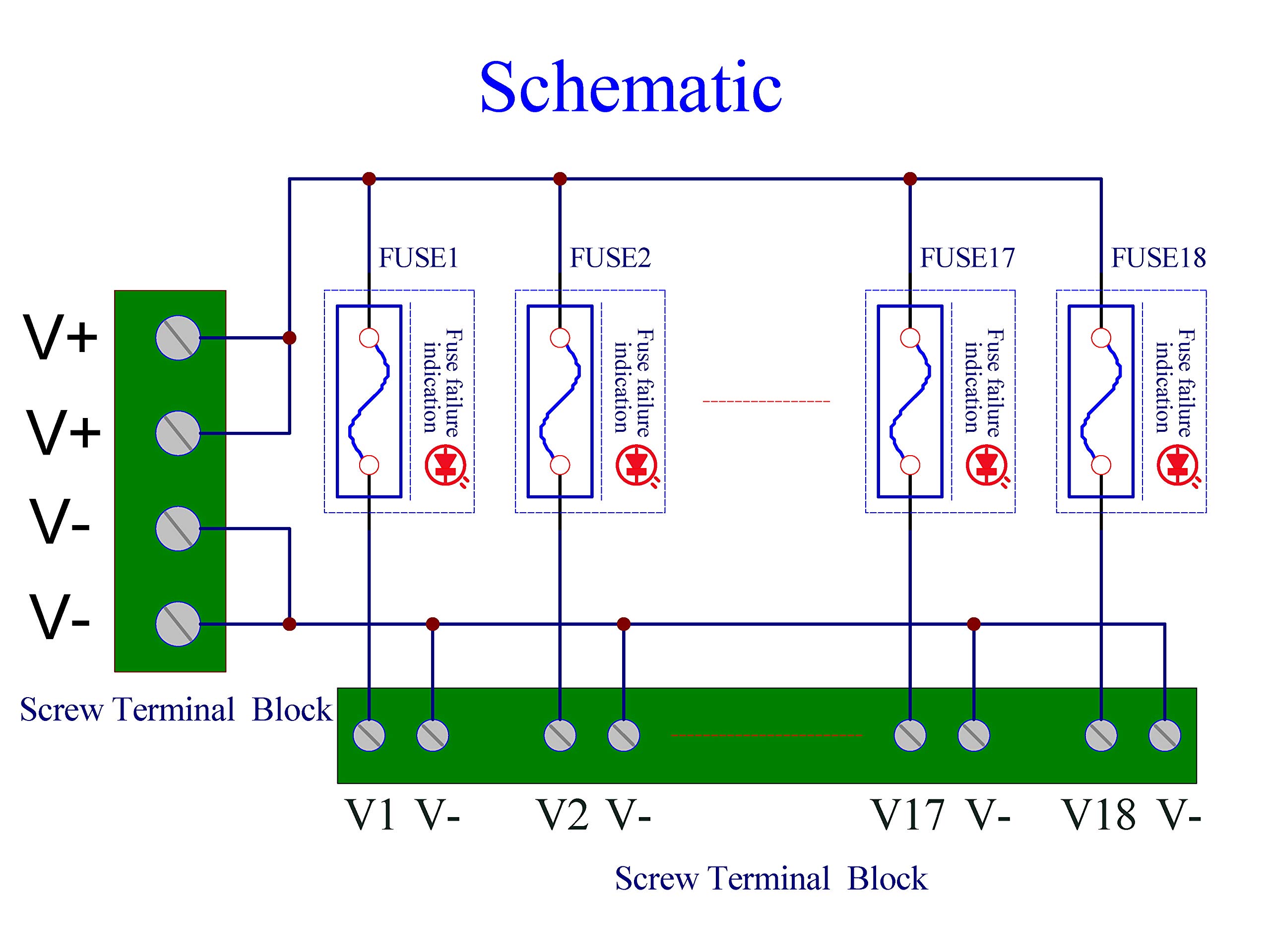 Snapklik.com : DC Power Fuse Distribution Strip Module
