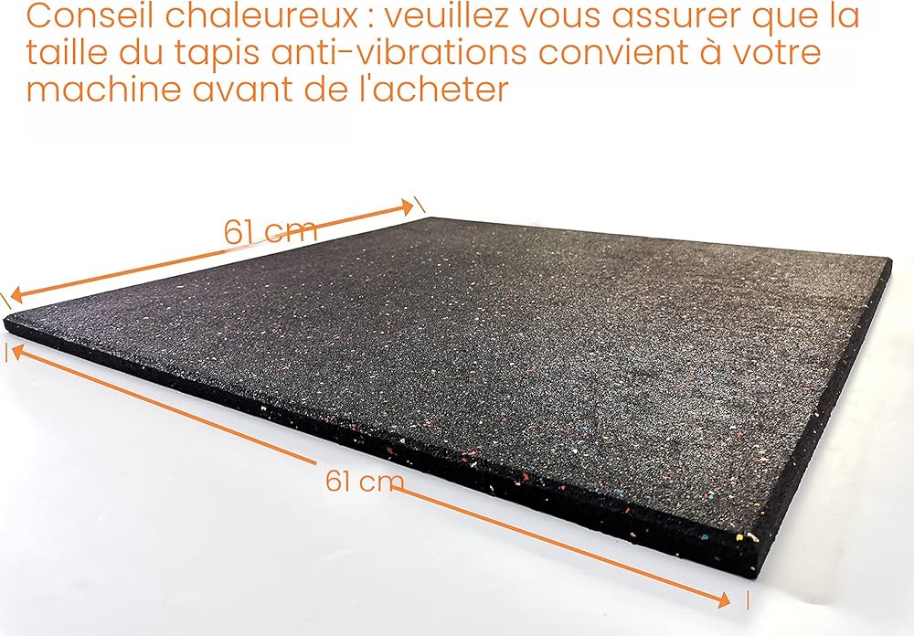 PATIKIL Lot De 4 Tapis Anti-vibrations Carrés En Caoutchouc 5,1 X 5,1 X 1 Cm Pour Climatiseur CVC, Compresseur, Lave-linge, Sèche-linge, Noir