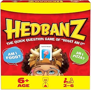 Spin Master Games, Hedbanz 2023 Edition New Cards, Picture Guessing Board Game, Family Games, Family Game Night, Christmas Gifts for Kids, for Ages 6+